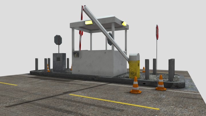 Traffic police post 3D Model