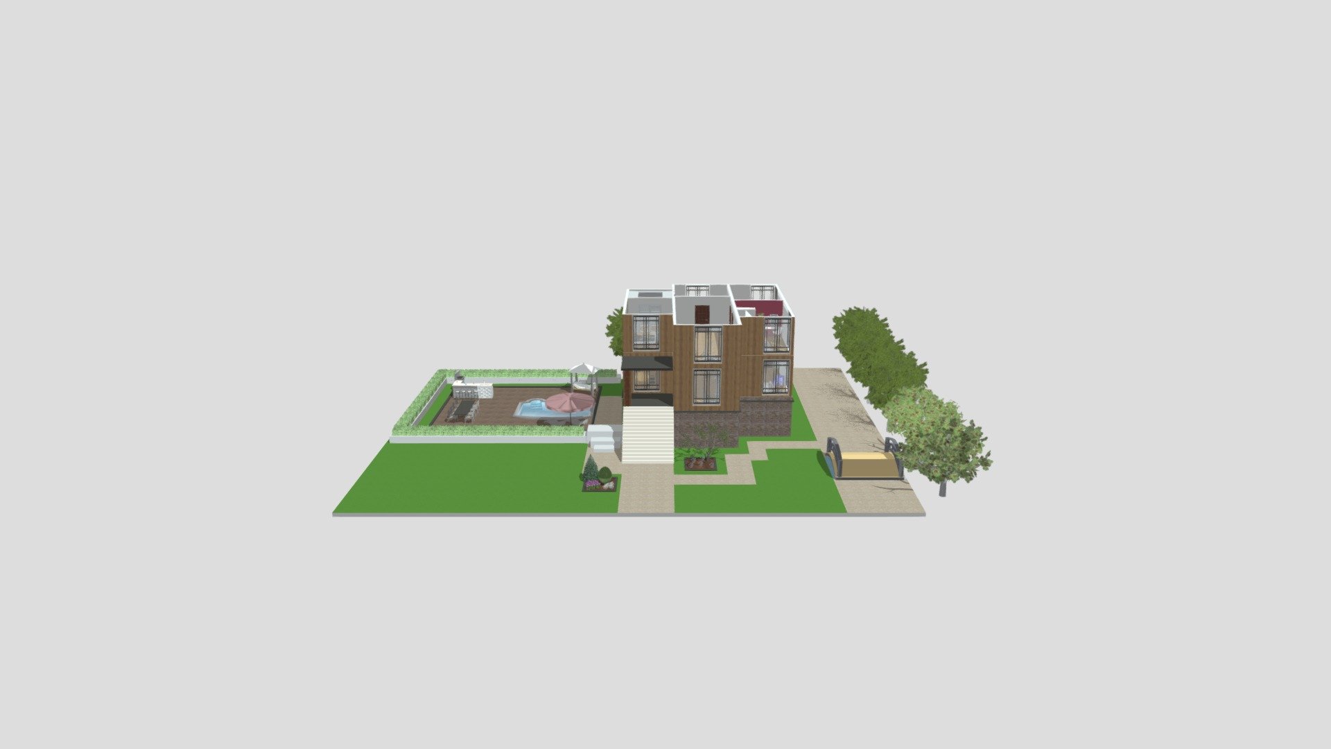 Wood house