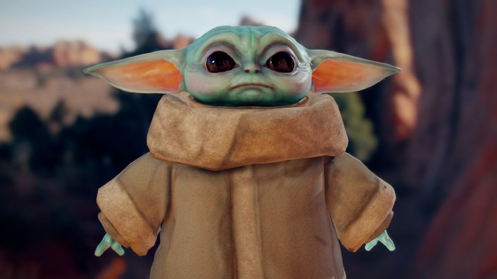 Baby Yoda (Grogu) 3D Model