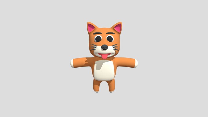 3D model of a cartoon dog Low-poly 3D model 3D Model