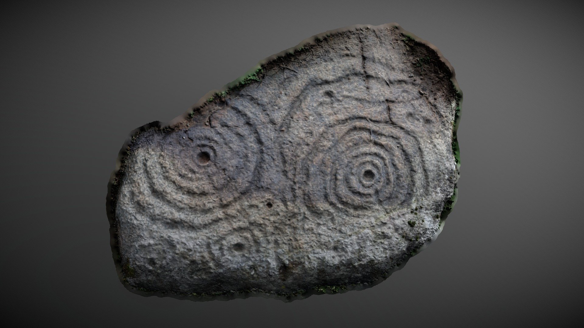 Cup & Ring Marked Stone - Cloanlawers, Loch Tay