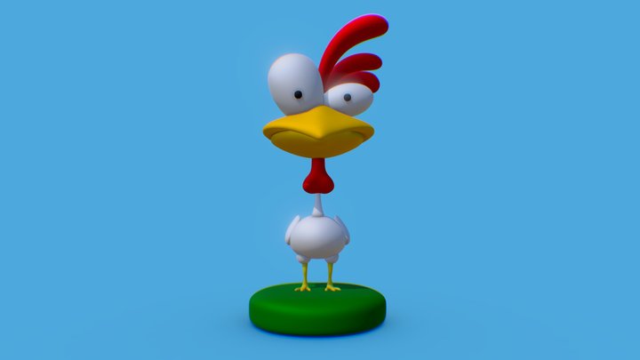 Cartoon Chicken 3D Model