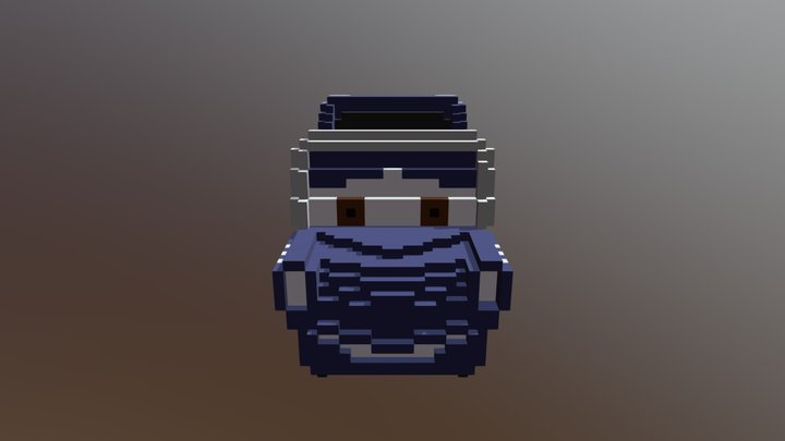 Cars Quatre Roues Rallye (Blue) 3D Model