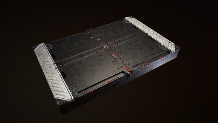 SciFi Floor Tile 3D Model
