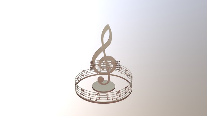 Скрипичный ключ 3D Model