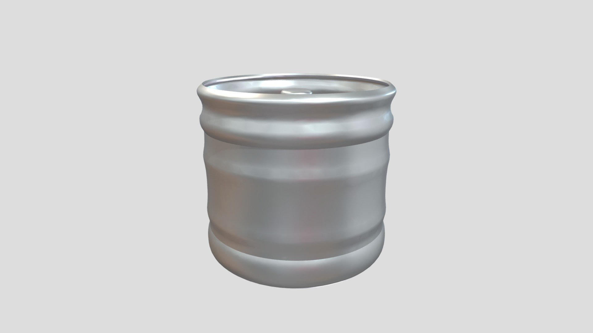 Low Poly 30L Steel Barrel