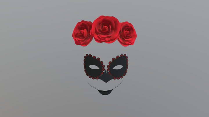Roses Mask 3D Model