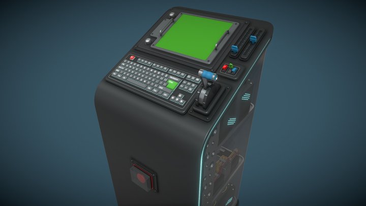 Sci-Fi Control Panel 2 3D Model