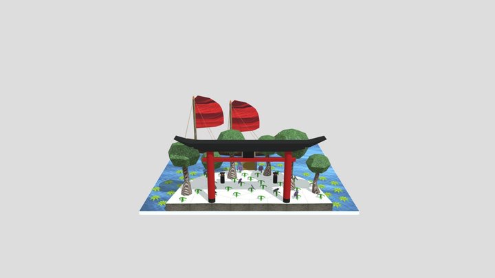Torii Gate Final 3D Model