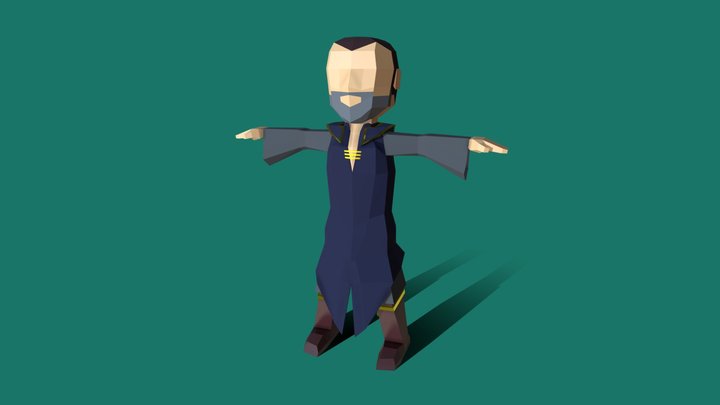 Mage - Low Poly Character 3D Model