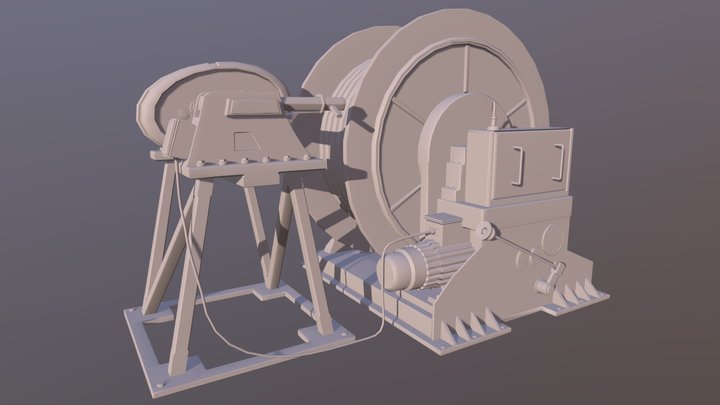 Ship Winch 3D Model