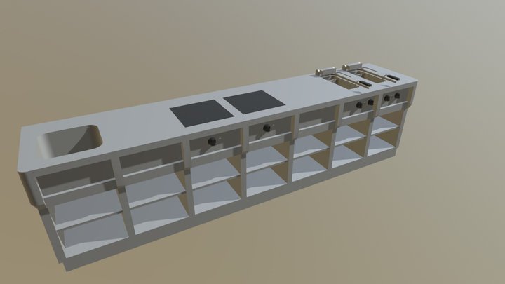 Модуль тепловой кухонный 3D Model