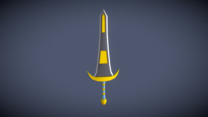 Low Poly sword 3D Model