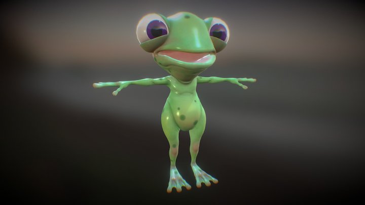Mr. frog T-pose 3D Model