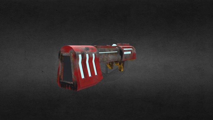 Sci fi hand cannon 3D Model
