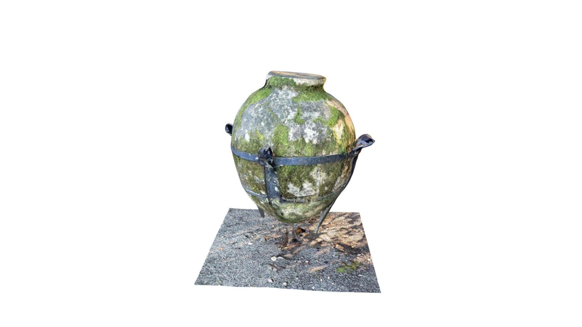 Moss Covered Concrete Vase - Polycam LiDAR Mode — Sketchfab embed 3D viewer