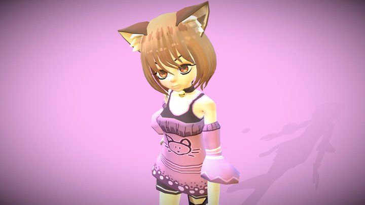 NekoGirl - Game Character 3D Model