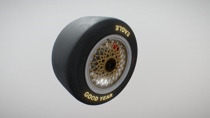 Race Car Tire 3D Model