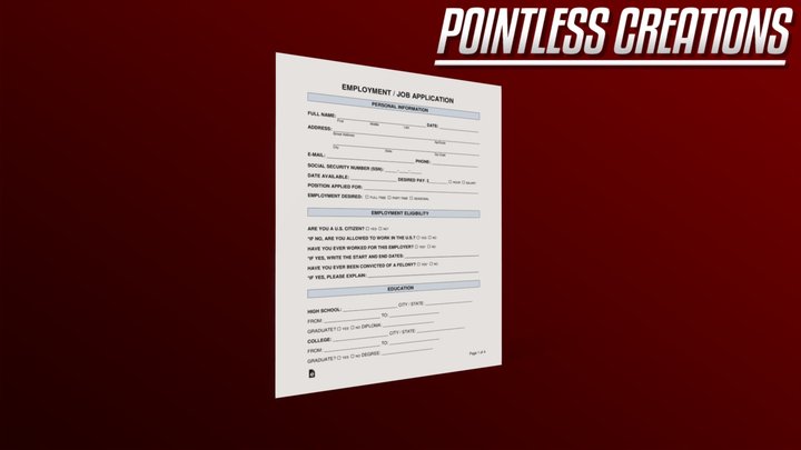 Job Application Meme [VRChat] 3D Model