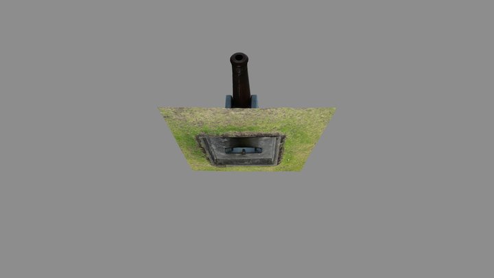 The 68 punder Cannon, Portland, Victoria. 3D Model
