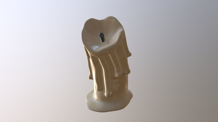 Small Candle 3D Model