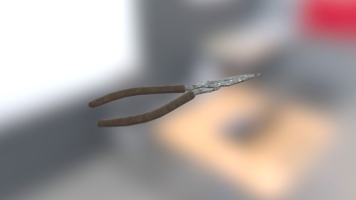 Needle Nose Pliers - Low Poly 3D Model