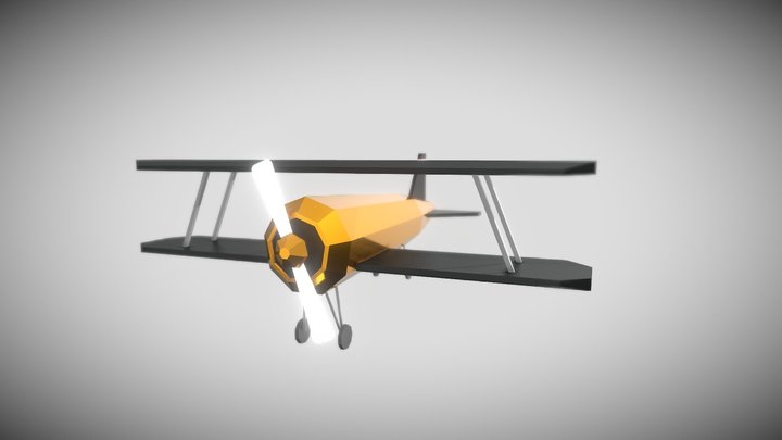 Lowpoly Aero plane 3D Model