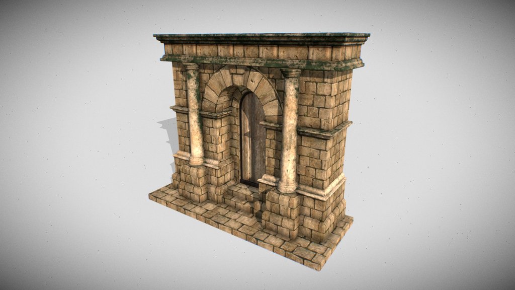 Modular Ancient Stone Archway - PBR Game Ready