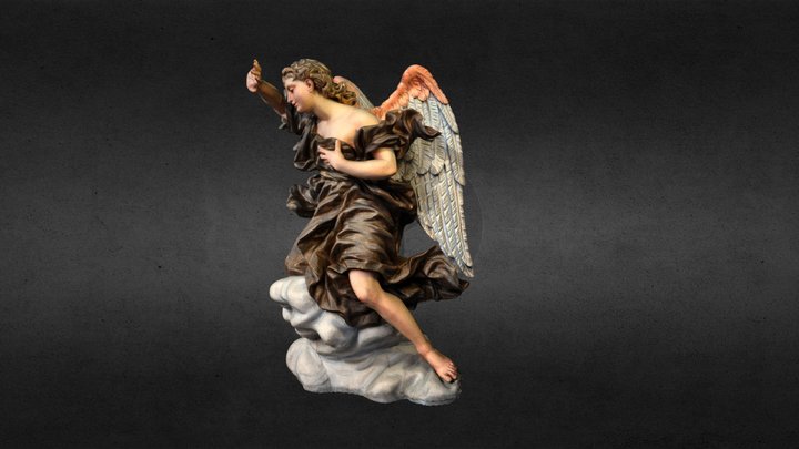 Ange adorateur de Jean Del Cour 1686 3D Model