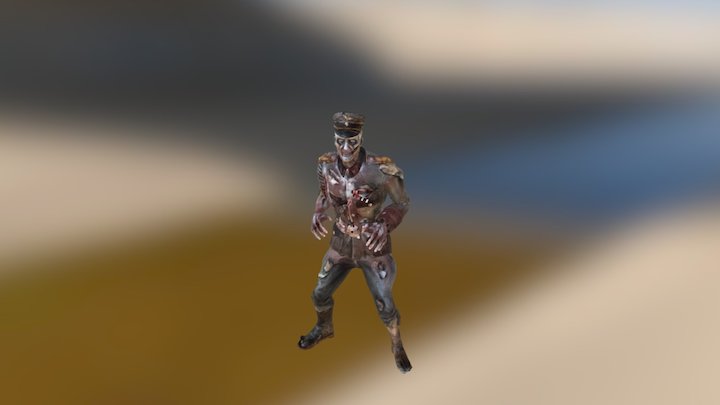 Zombie Scream 3D Model