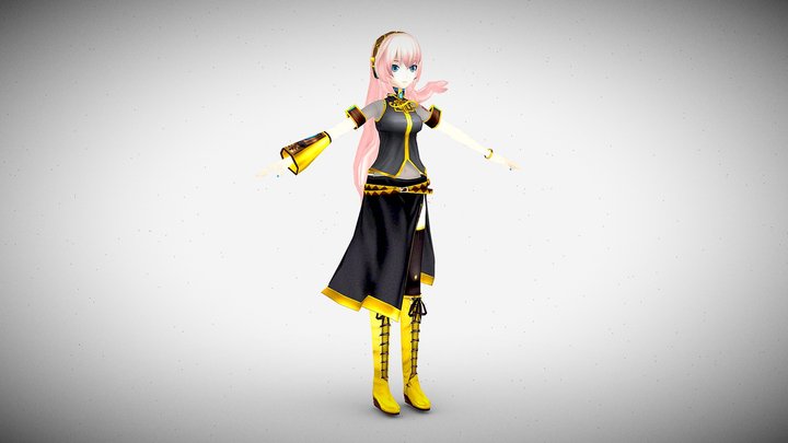 Megurine Luka (psp) – Gratis 3D-model STL