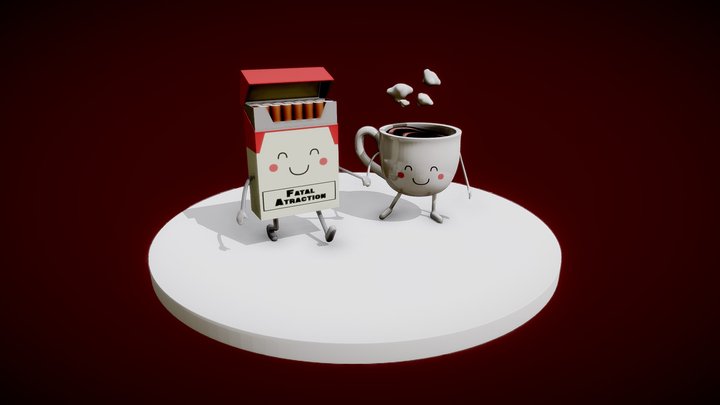 Coffee and Cigarettes 3D Model