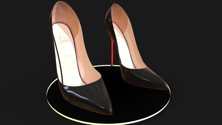 Classics Louboutins Heels Scarpins 3D Model