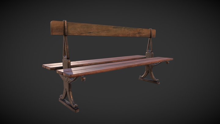 Paris bench 3D Model