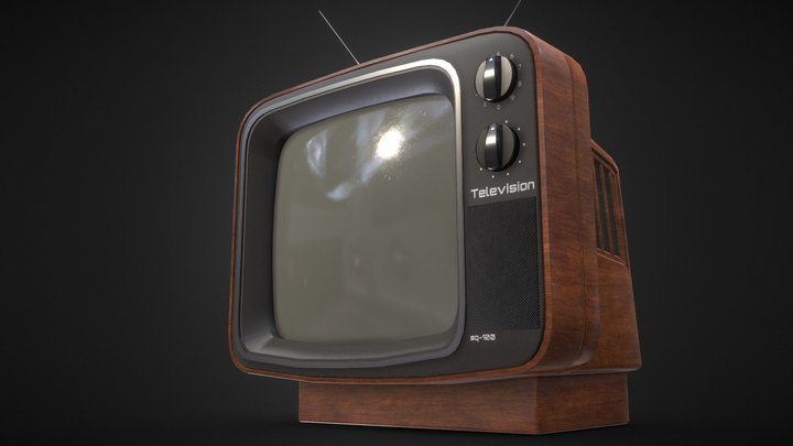 Old Retro Television 3D Model