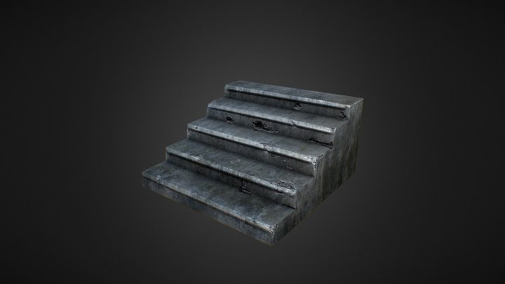Old Stairs 3D Model