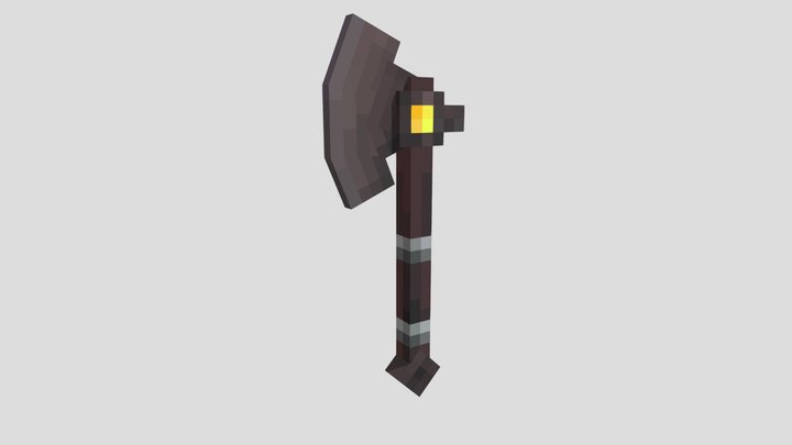 Netherite Axe 3D Model