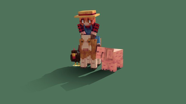 Farm models minecraft 3D Model