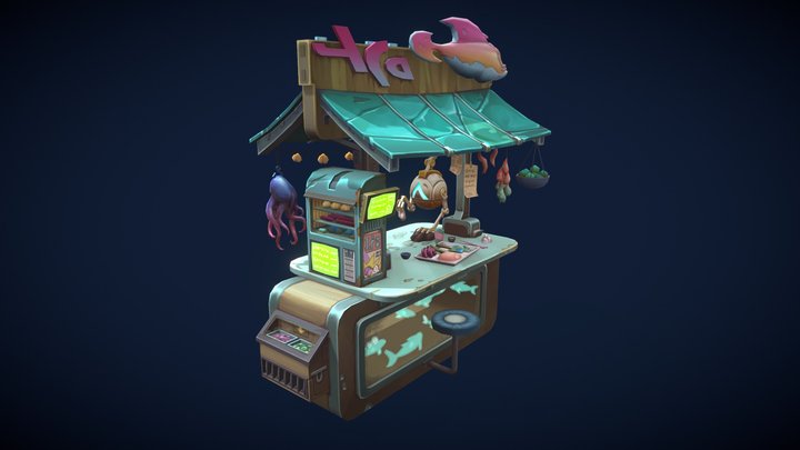 Space sushi bar 3D Model