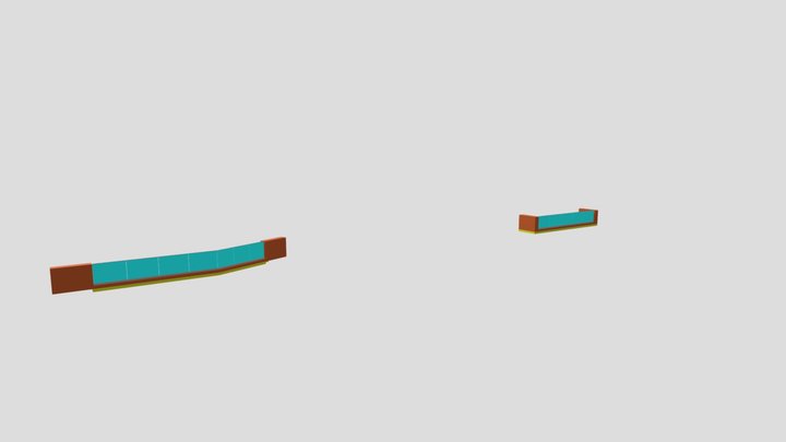 Exterior Baseshoe Glass Railing MODEL - Six Star 3D Model