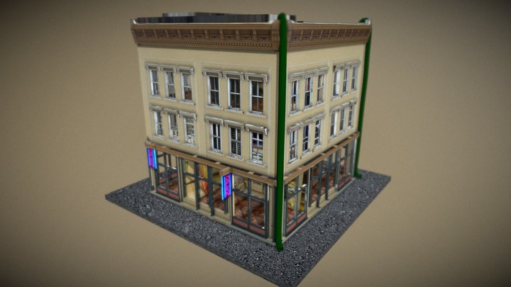 Building + Interior Effect 3D Model