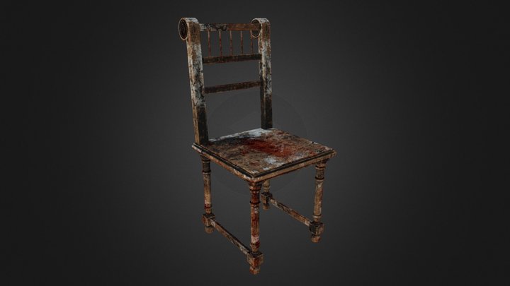 Wooden Chair PBR 3D Model