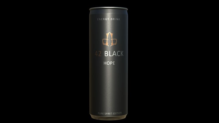 Beverage Can 42 Black 3D Model