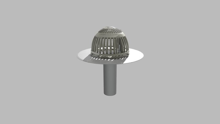 3-bolt Aluminum Drain 3D Model
