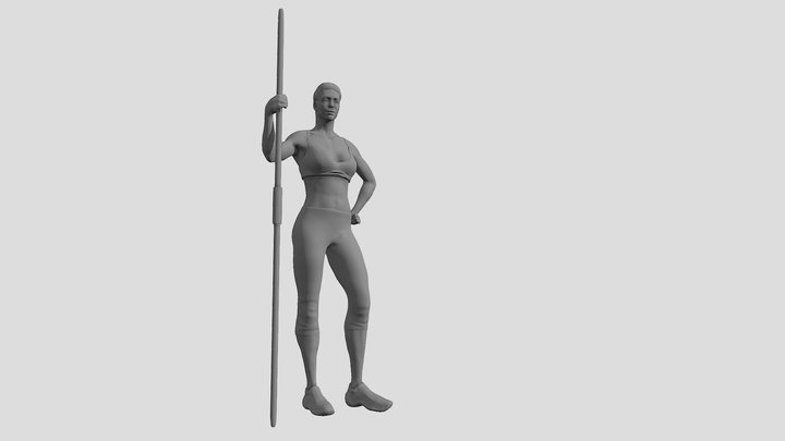 Female Athlete Sculpt 3D Model