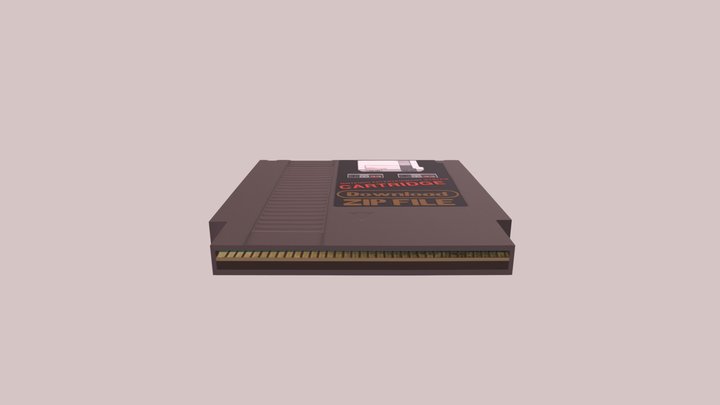 Nes Game Cartrige(Low Poly) 3D Model