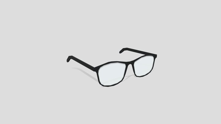 Glasses Low Poly 3D Model