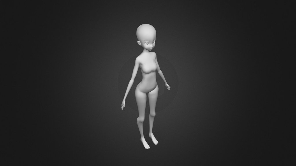 Anime girl base shape