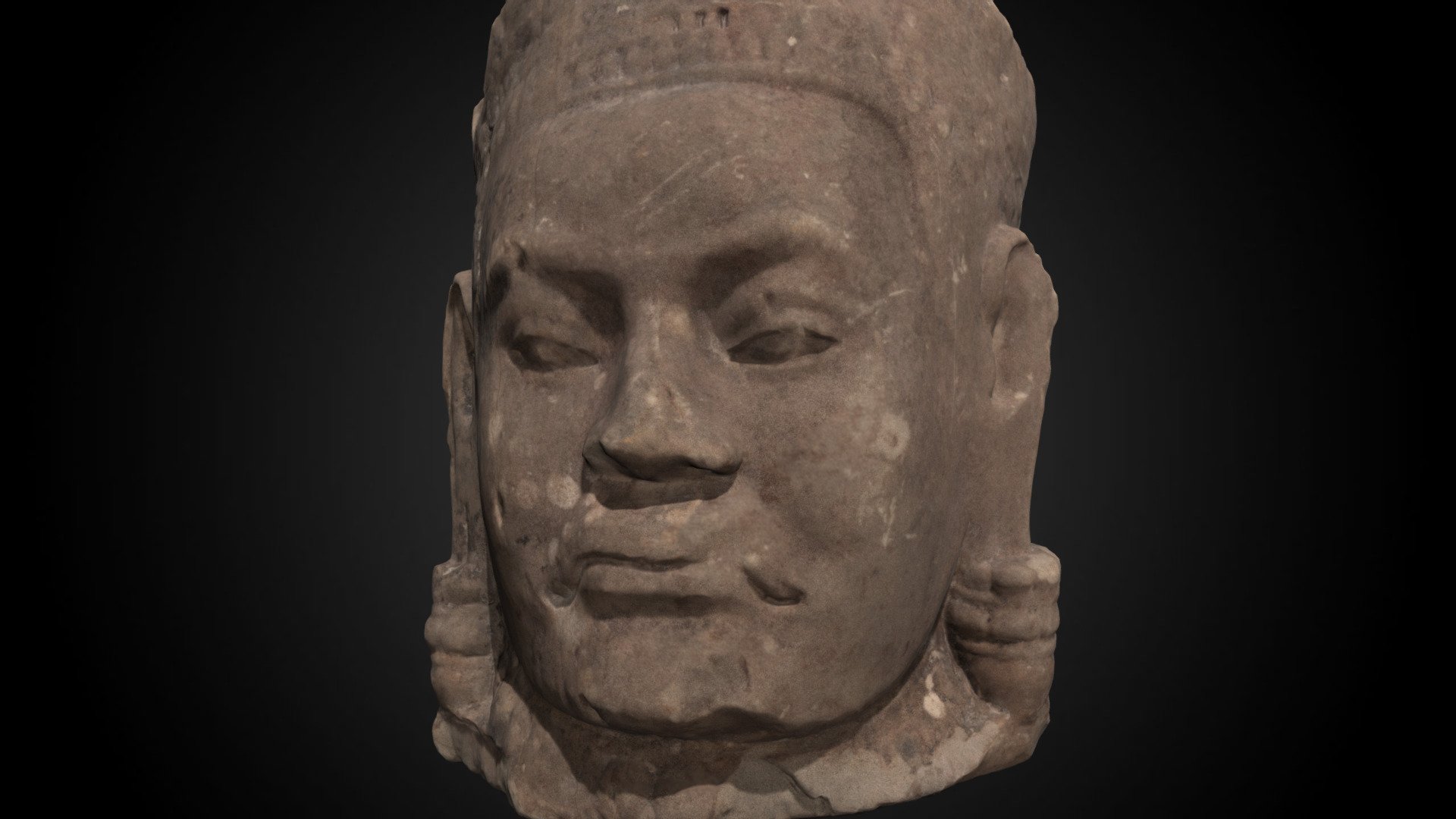 Head of a Deva, 1181-1218 CE