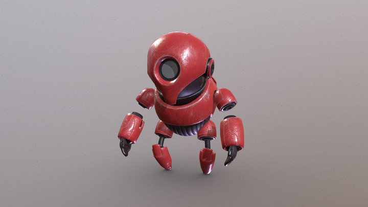 Stylized Robot Character 3D Model